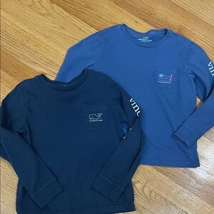 Vineyard Vines Kids Long Sleeve Tees - Navy and Blue